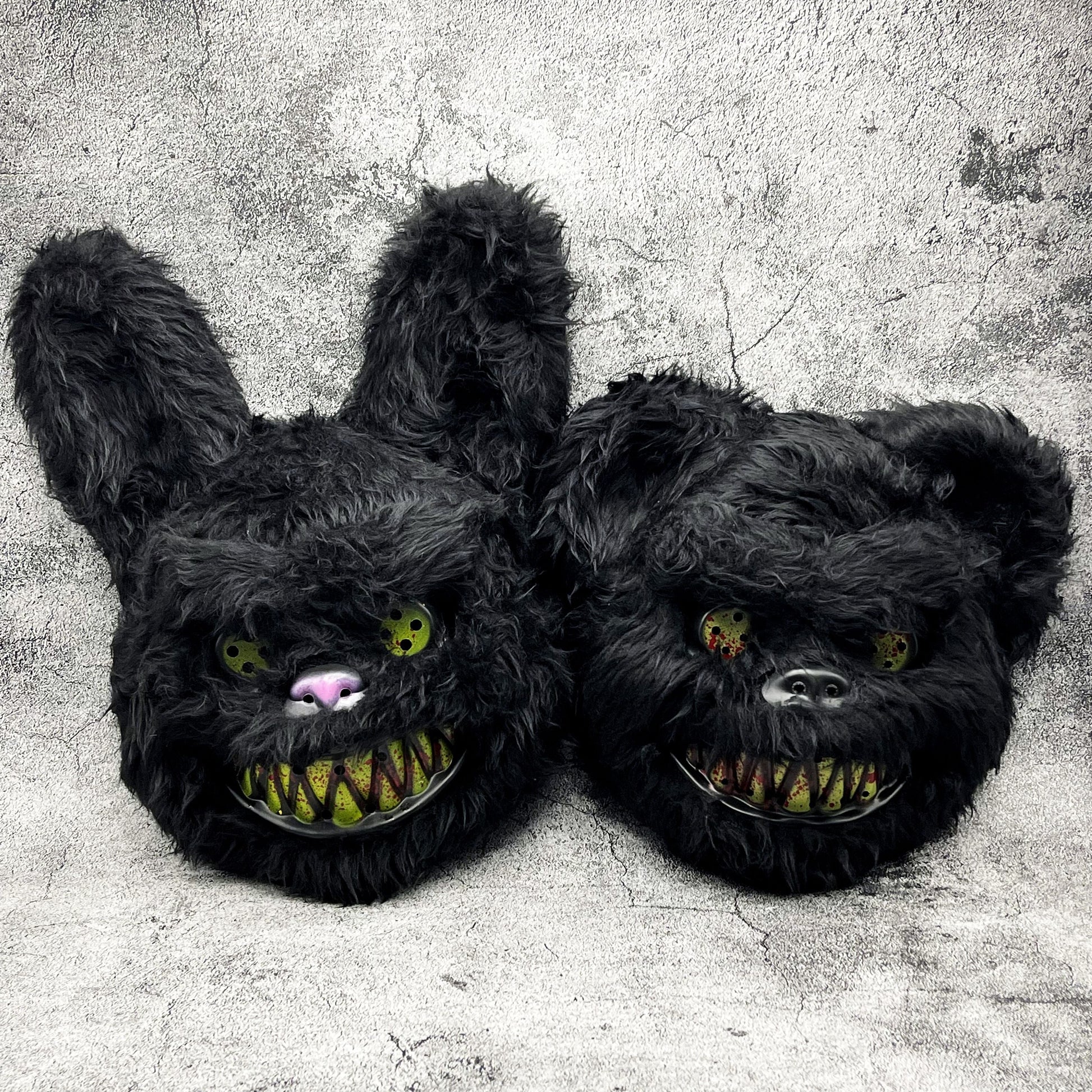 Masque Halloween Poilu Unisexe | Design Cartoon Effrayant et Confortable