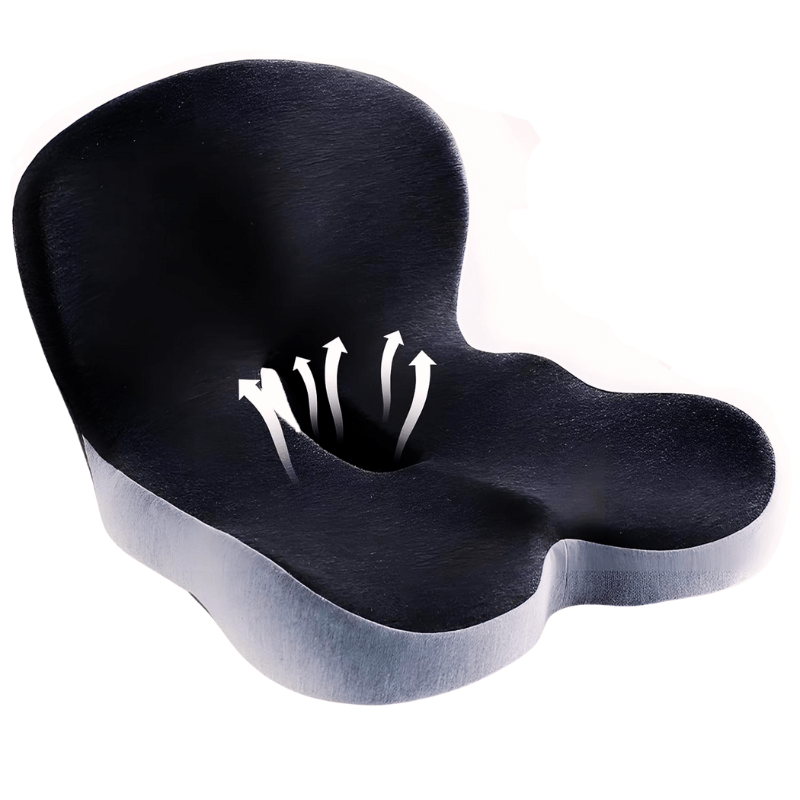 Coussin de siège ergonomique avec soutien lombaire pour bureau, voiture et voyages