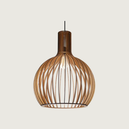 Luminaire Suspendu Scandinave | Élégance Minimaliste en Bois Naturel