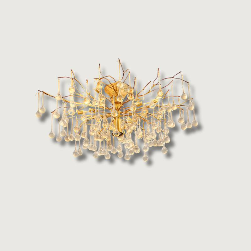 Plafonnier Élégant en Verre | Finition Luxueuse et Lumière Douce