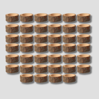 Porte-Teintes en Bois Naturel | Ambiance Chaleureuse pour Événements