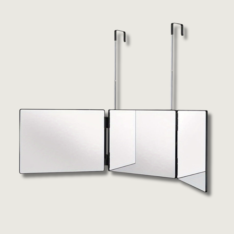 Miroir Rotatif à 3 Faces | Visibilité Complète pour Coiffage Parfait