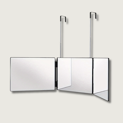 Miroir Rotatif à 3 Faces | Visibilité Complète pour Coiffage Parfait
