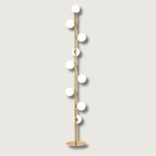 Lampe sur Pied Scandinave Dorée | Élégance et Efficacité Énergétique