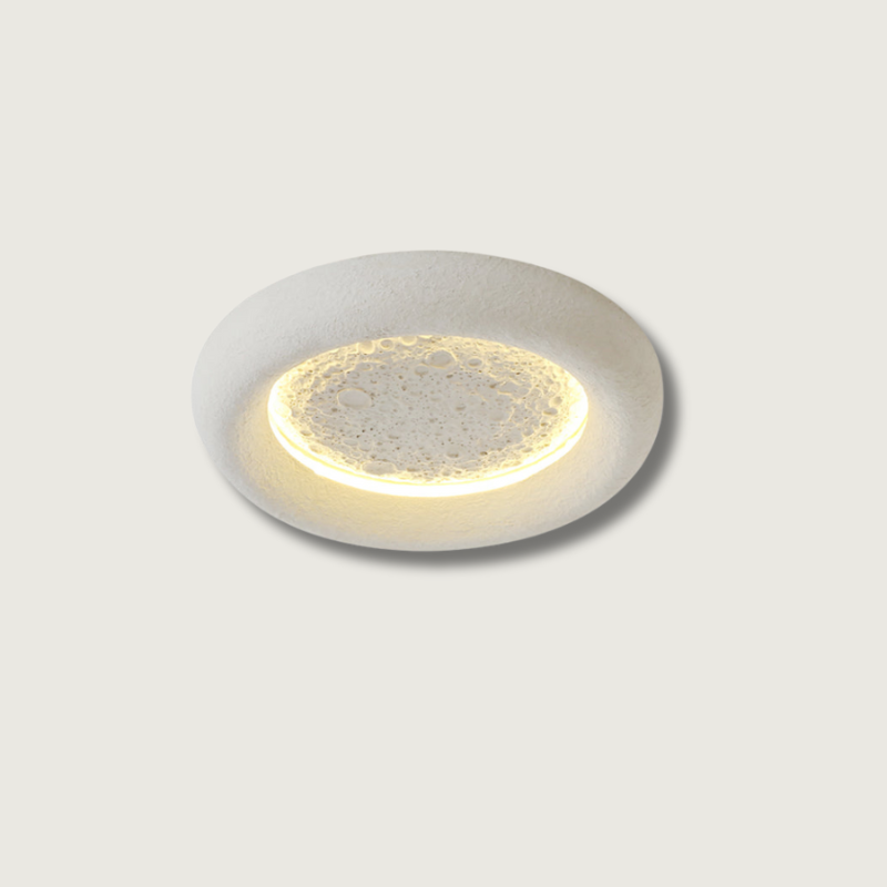 Plafonnier Atmosphérique en Résine | Éclairage Dimmable Inspiré par la Lune