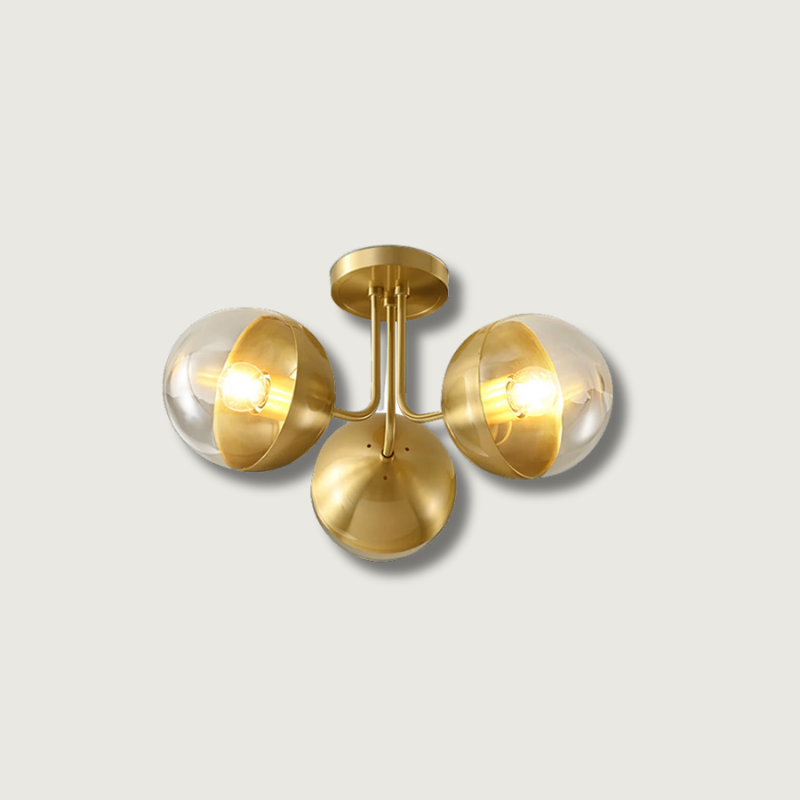 Luminaire de Plafond Luxueux | Design Industriel en Verre et Métal
