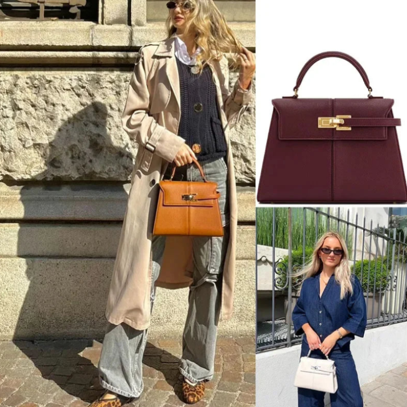 Sac à Bandoulière en Cuir Véritable | Élégant et Pratique pour Usage Quotidien