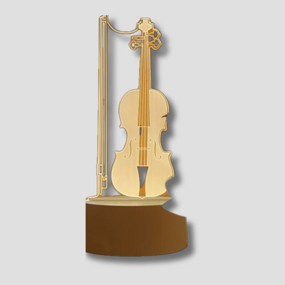 Lampe Sphérique Élégante en Acrylique | Effet 3D de Violoncelle Unique