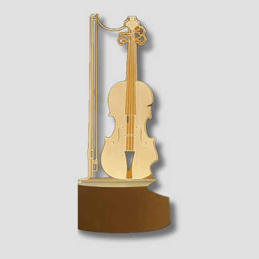 Lampe Sphérique Élégante en Acrylique | Effet 3D de Violoncelle Unique