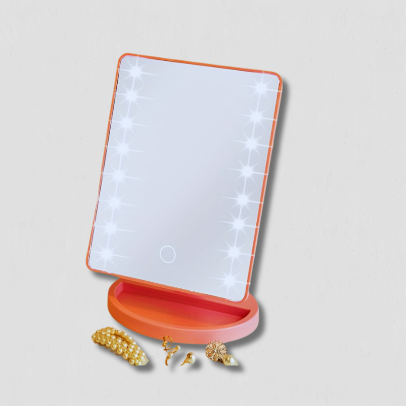 Miroir de Maquillage LED Ajustable | Luminosité Réglable et Portable