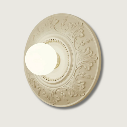 Lampe Vintage Ronde Blanche | Éclairage Rétro pour Intérieurs Sophistiqués