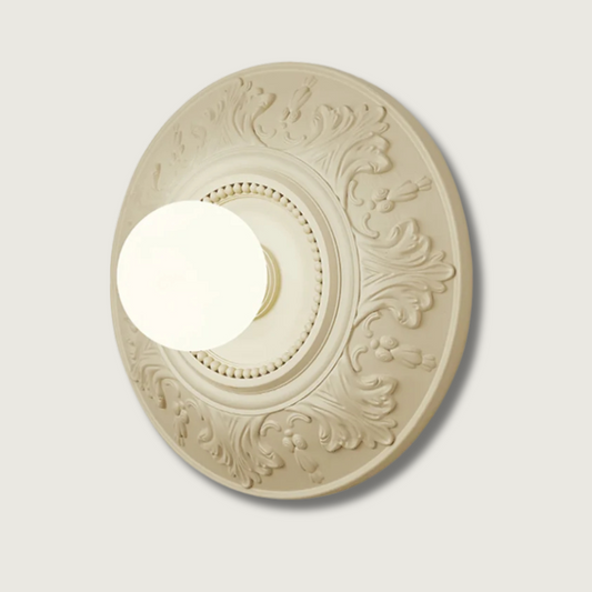 Lampe Vintage Ronde Blanche | Éclairage Rétro pour Intérieurs Sophistiqués