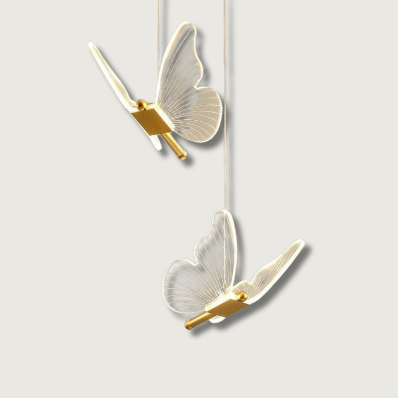 Pendentif LED Ailes de Papillon | Éclairage Élégant et Ambiance Magique