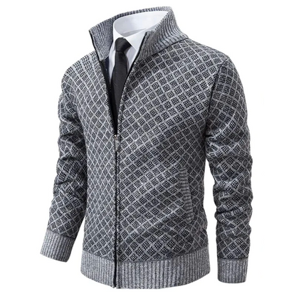 Pull Zippé Tendance et Confortable | Style Moderne avec Motif Géométrique