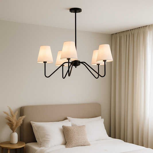 Lustre en Soie pour Chambre | Élégance Contemporaine et Atmosphère Chaleureuse