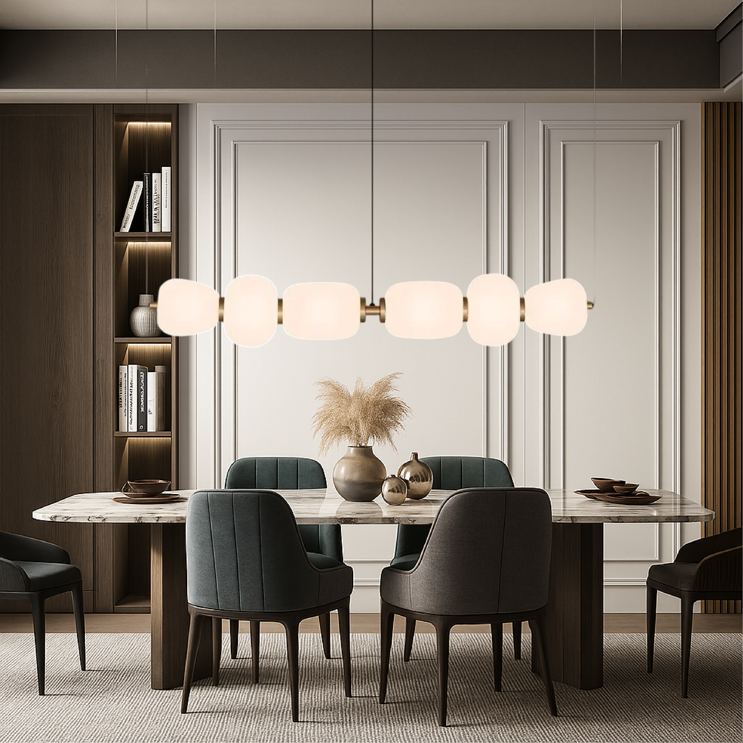 Lampe Suspendue en Verre Blanc | Design Minimaliste et Éclairage Chaleureux