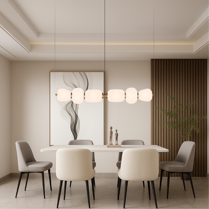 Lampe Suspendue en Verre Blanc | Design Minimaliste et Éclairage Chaleureux