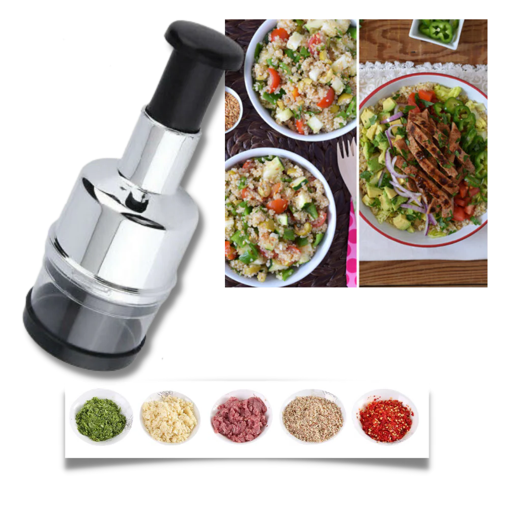 Hachoir à Légumes en Acier Inoxydable | Compact et Facile à Utiliser