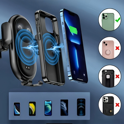Support de Téléphone pour Voiture | Charge Sans Fil et Installation Facile