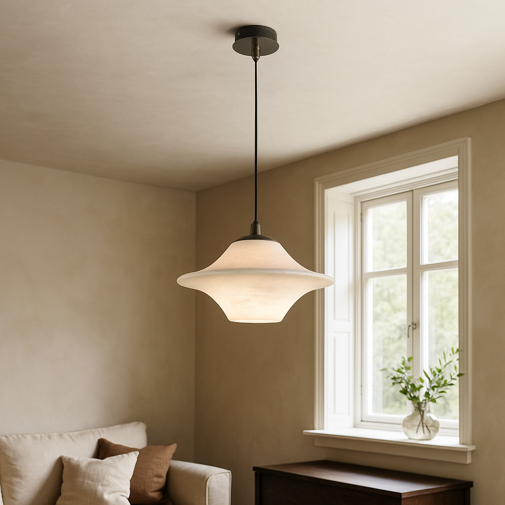 Suspension en Marbre Naturel | Élégance Contemporaine et Atmosphère Chaleureuse