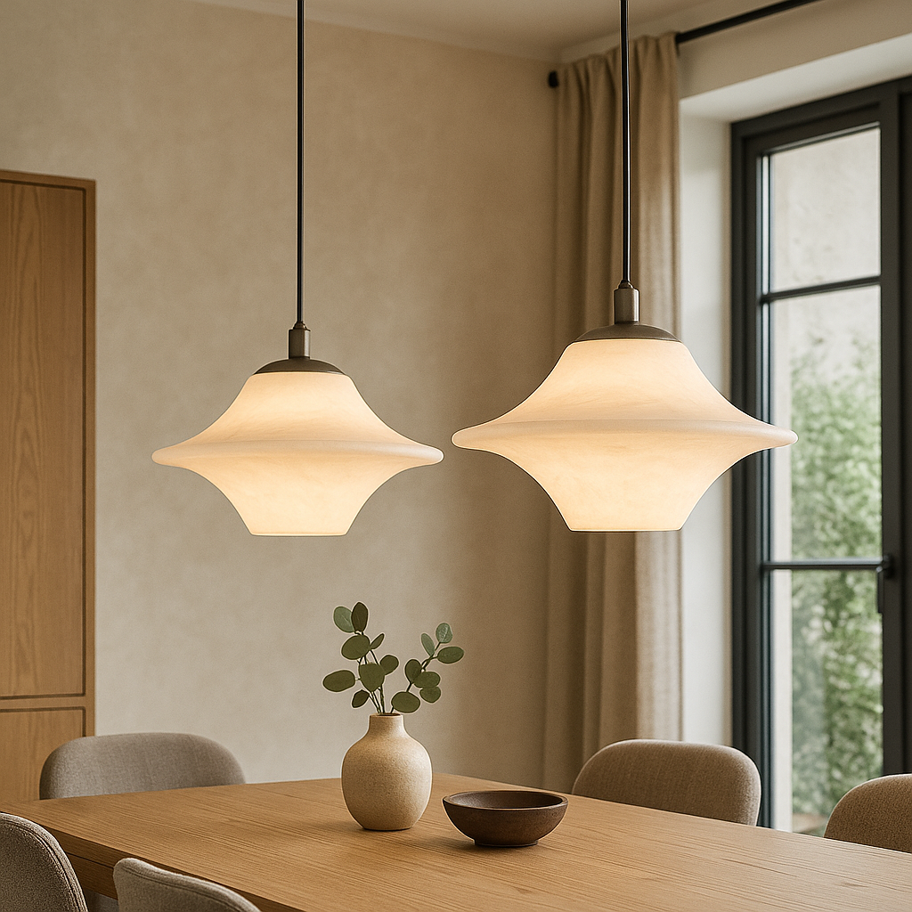 Suspension en Marbre Naturel | Élégance Contemporaine et Atmosphère Chaleureuse
