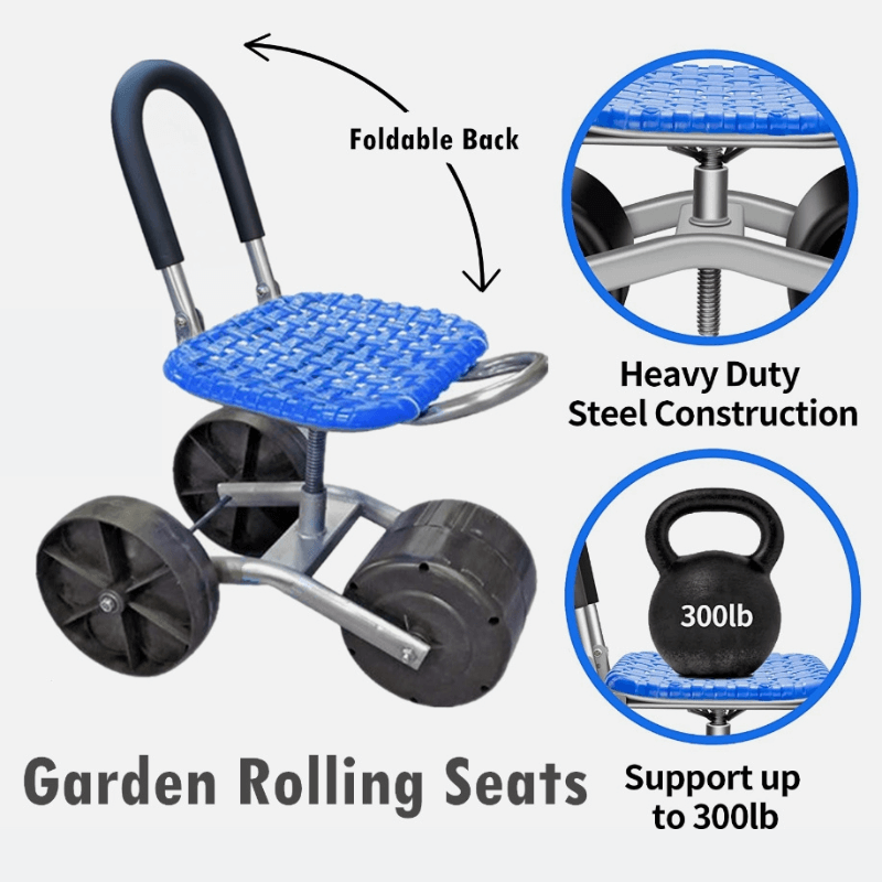 Chaise de Jardin Ergonomique Réglable | Rotation à 360° et Confort Optimal