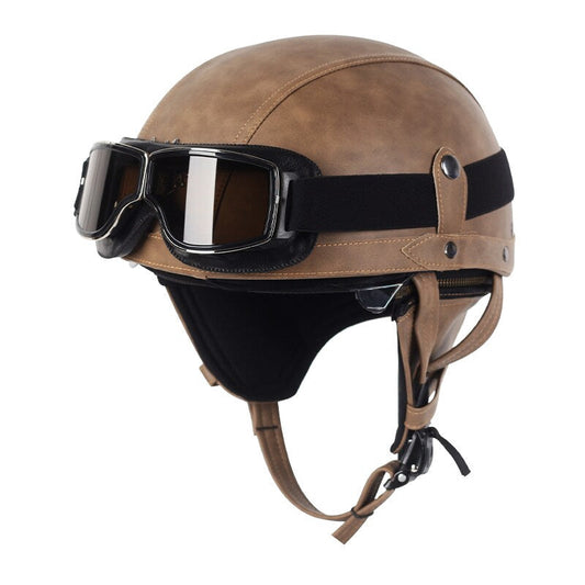 Casque de Moto Vintage ABS | Lentille Rétractable et Sécurité Optimale