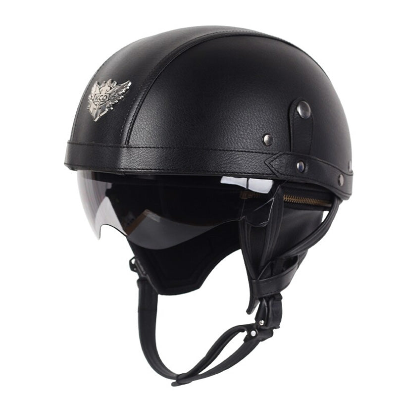 Casque de Moto Vintage ABS | Lentille Rétractable et Sécurité Optimale