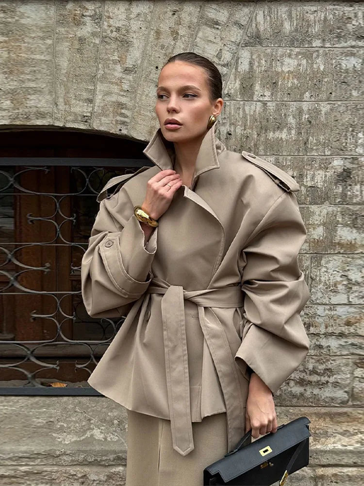 Manteau Trench Court Vintage Femme | Élégance et Confort au Quotidien