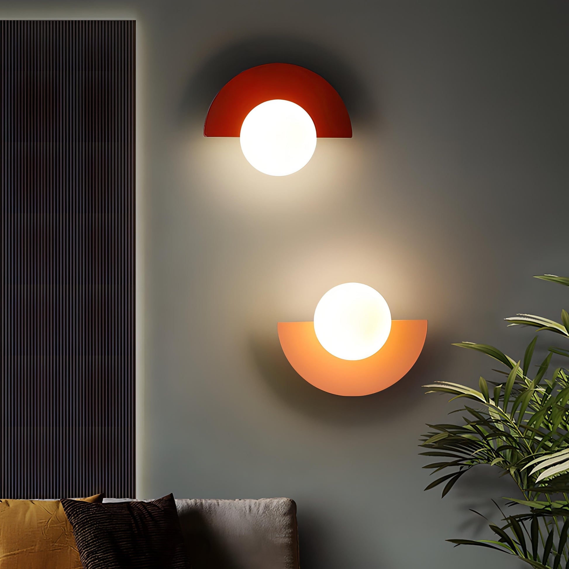 Applique Murale Minimaliste Scandinave | Design Semi-Circulaire et Élégant