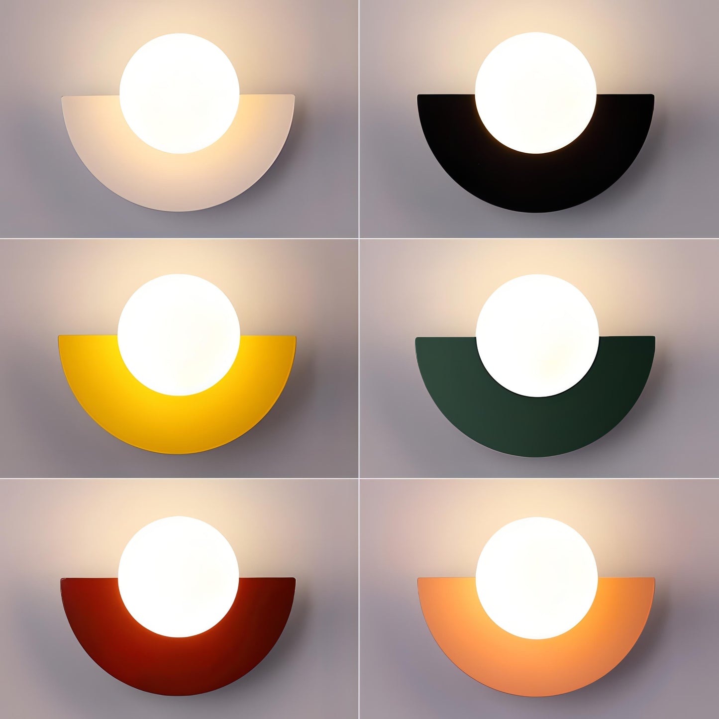 Applique Murale Minimaliste Scandinave | Design Semi-Circulaire et Élégant