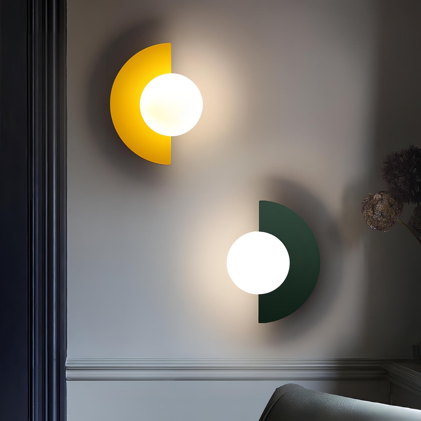 Applique Murale Minimaliste Scandinave | Design Semi-Circulaire et Élégant