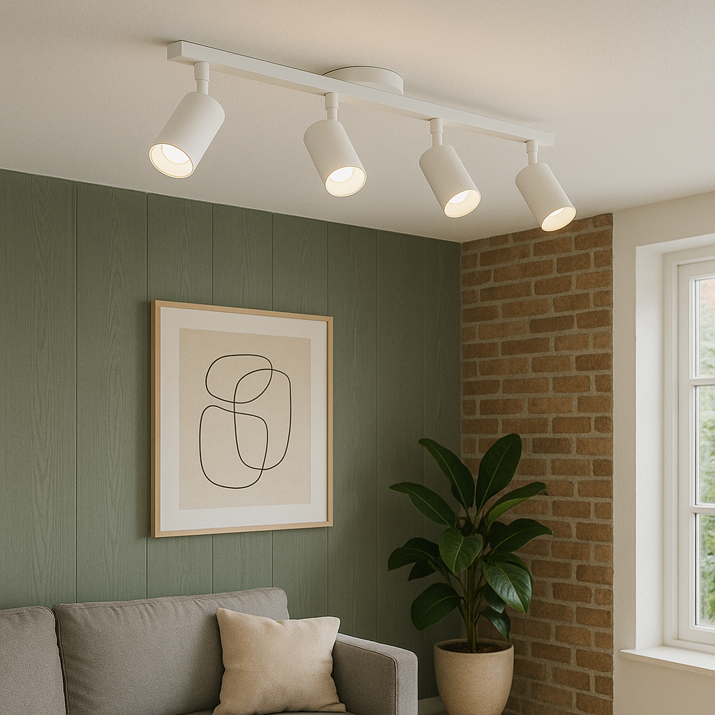 Lampe de Plafond Moderne à 4 Têtes | Élégance Contemporaine et Atmosphère Chaleureuse