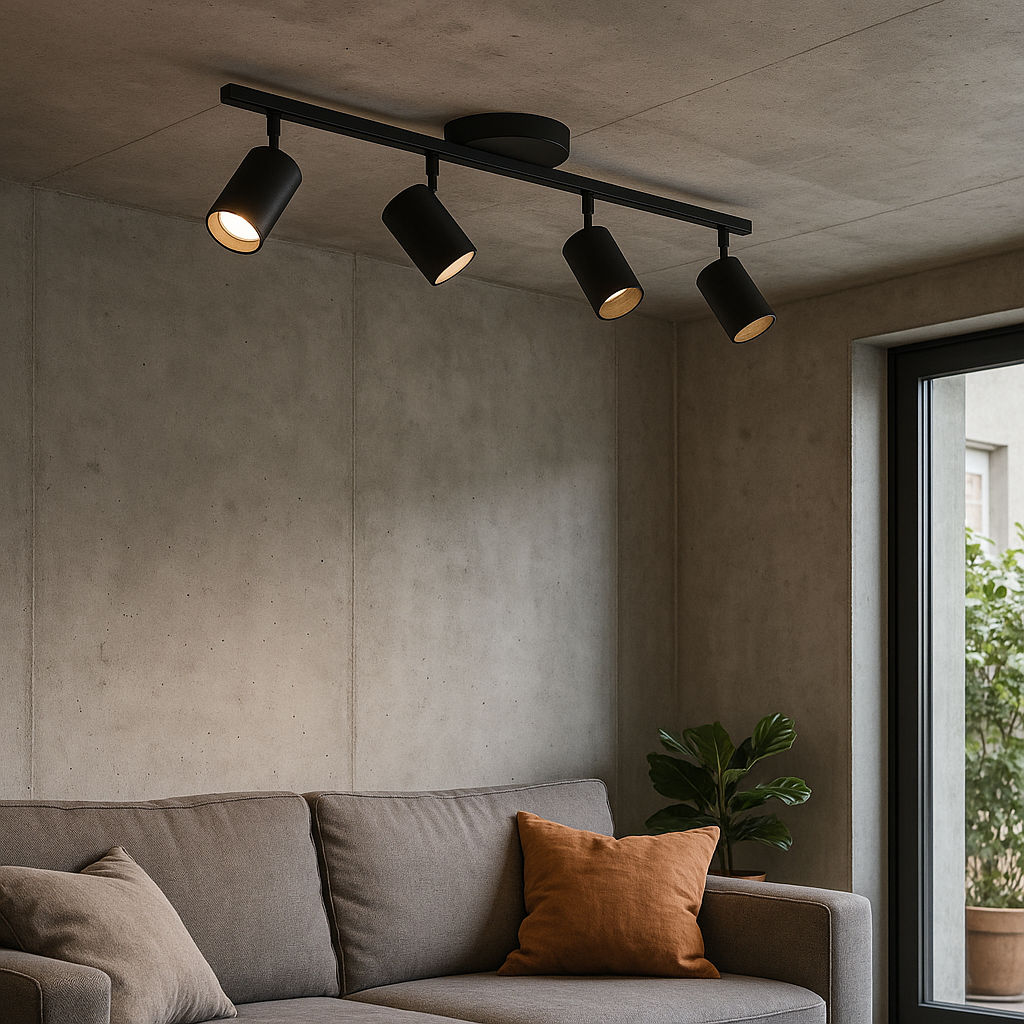 Lampe de Plafond Moderne à 4 Têtes | Élégance Contemporaine et Atmosphère Chaleureuse