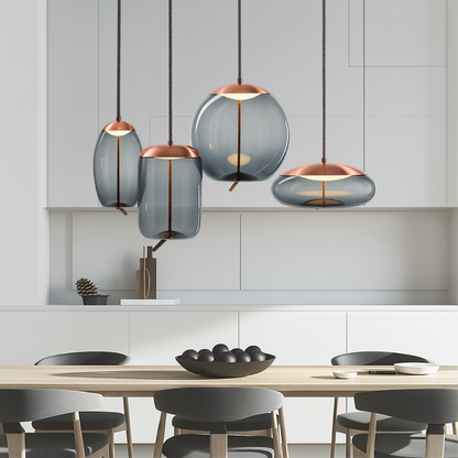 Lampe Suspendue en Or Rose | Élégance et Style Contemporain
