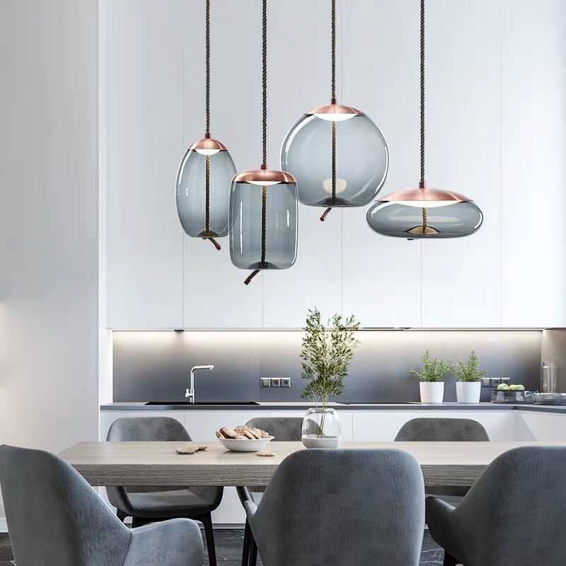 Lampe Suspendue en Or Rose | Élégance et Style Contemporain