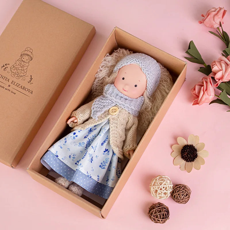 Poupée à Habiller en Vinyle | Jouet en Peluche Fait Main avec Écharpe