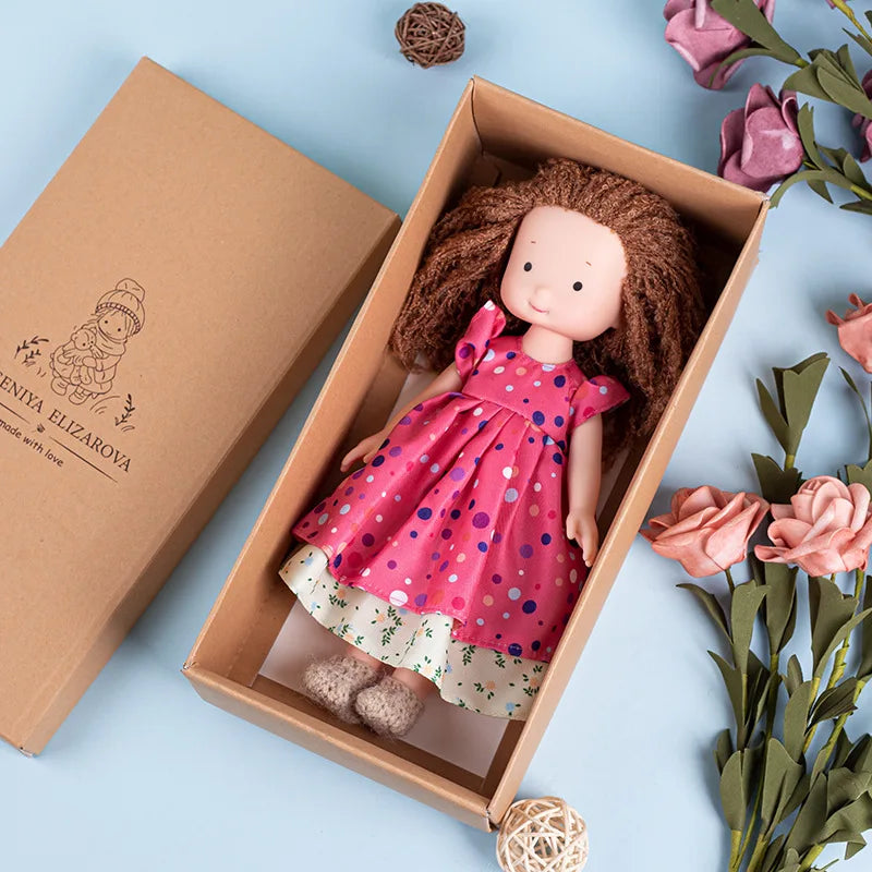 Poupée à Habiller en Vinyle | Jouet en Peluche Fait Main avec Écharpe