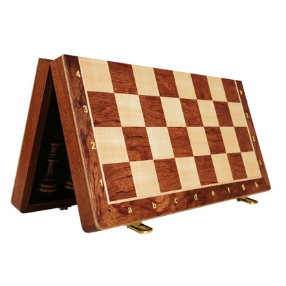 Ensemble d'échecs en Bois Pliable | Artisanat Élégant et Portable