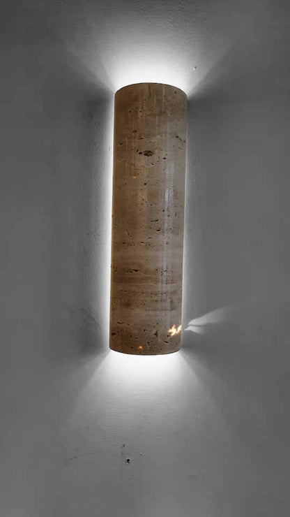 Lampe Murale en Travertin | Éclairage Chaud et Accueillant