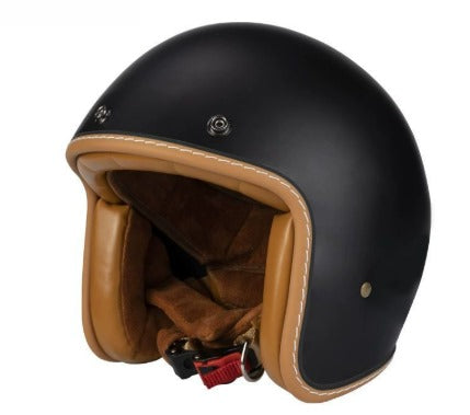 Casque de Moto Vintage Sécurisé | Design Profil Bas Approuvé DOT ECE