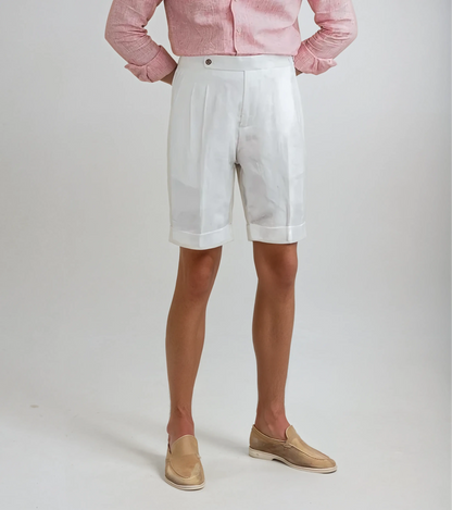 Shorts en Lin Blanc Chic | Élégance et Confort pour Été