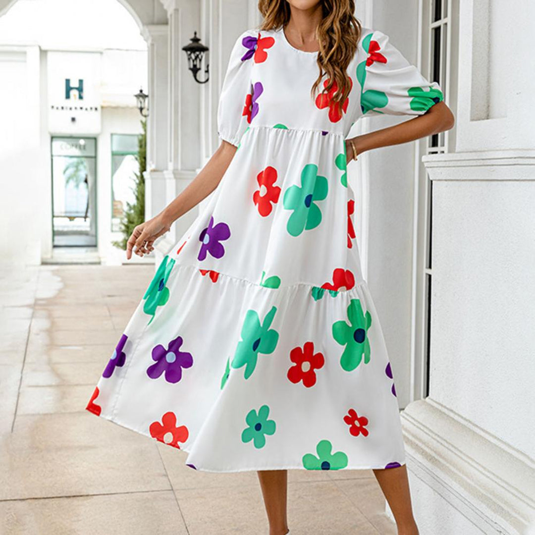 Robe Midi Été en Polyester | Confort et Style pour Journées Chaudes