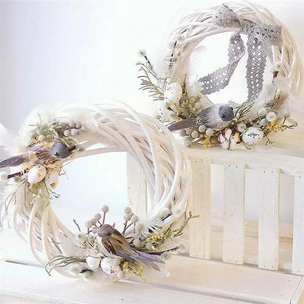 Couronne de Noël en Rotin | Décoration Élégante et Polyvalente