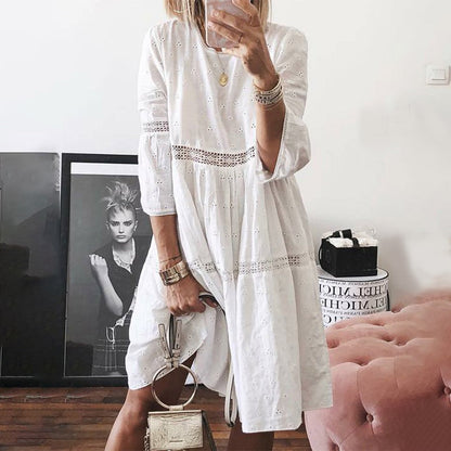 Robe d'été en Dentelle Élégante | Style Maxi Confortable et Décontracté