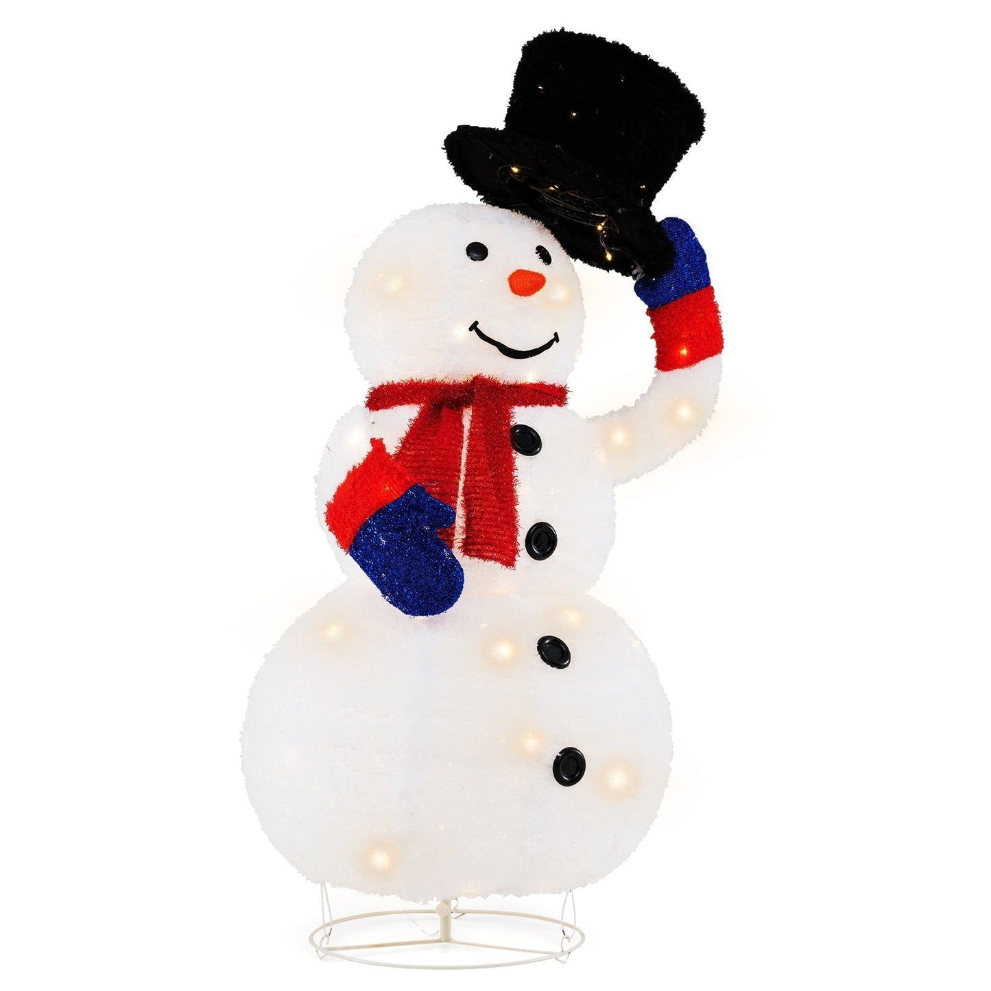 Bonhomme de Neige Lumineux de Noël | 120 Lumières LED et Fonction Minuterie