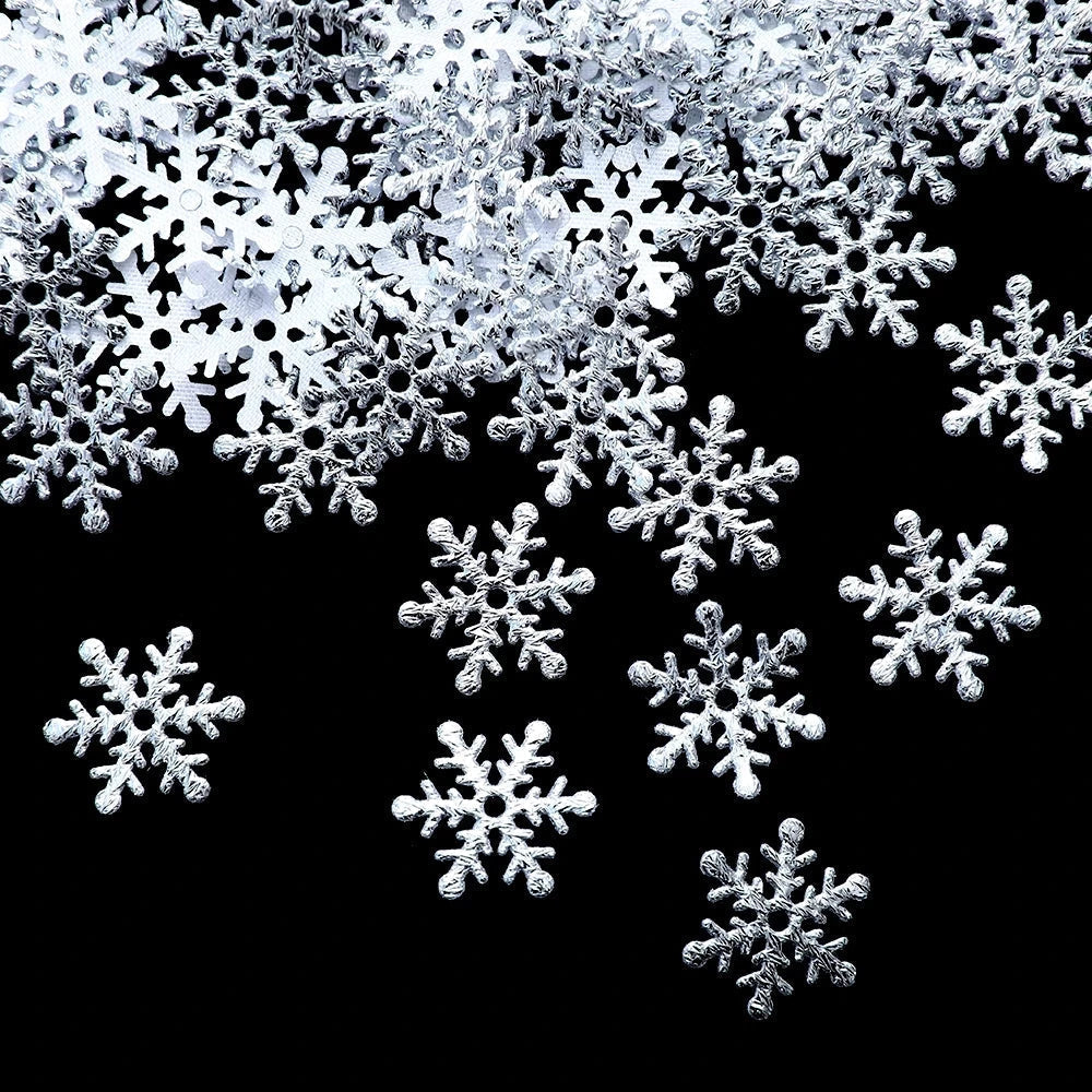 Décorations de Sapin de Noël Flocons | Ensemble de 300 Ornements Scintillants