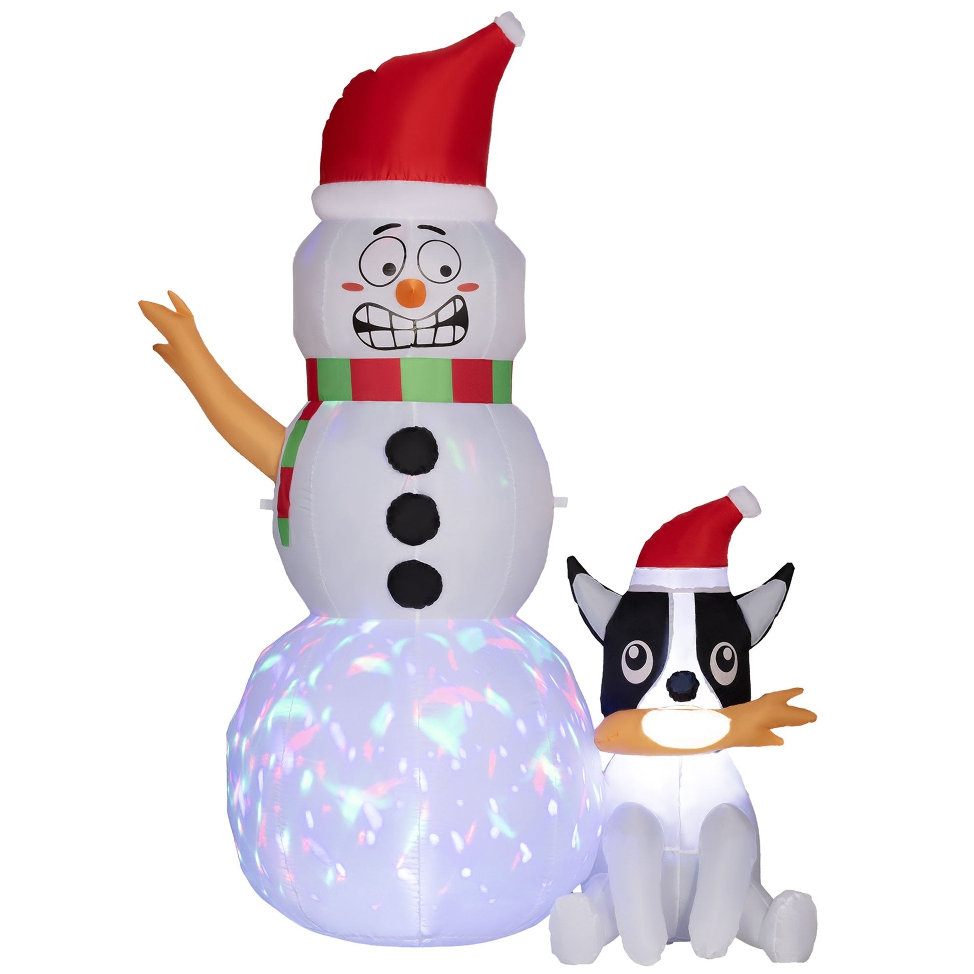 Bonhomme de Neige Gonflable Noël | Décoration Joyeuse avec Lumières LED