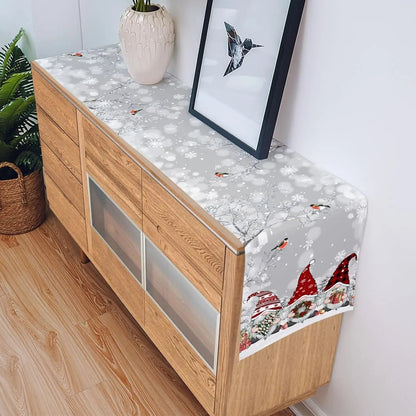 Chemin de Table de Noël | Design Flocon de Neige Élégant