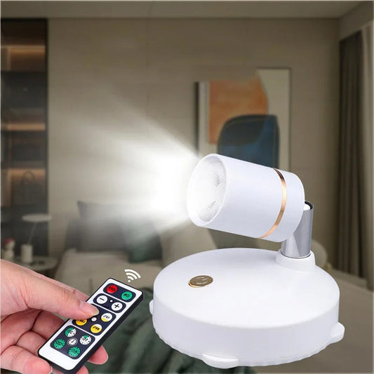 Projecteur LED Sans Fil Dimmable | Télécommande et Éclairage Flexible pour Maison